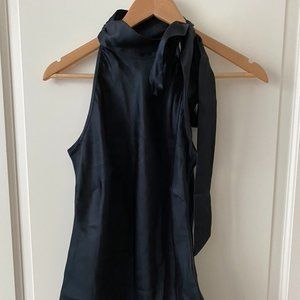 Banana Republic Silk Tie Neck Top - Petite Medium